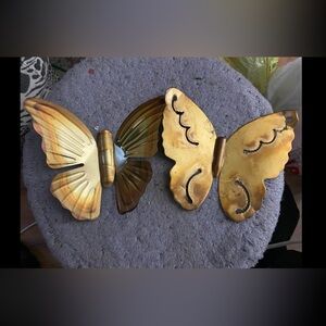 Set of 2/ brass/tin butterfly’s T26